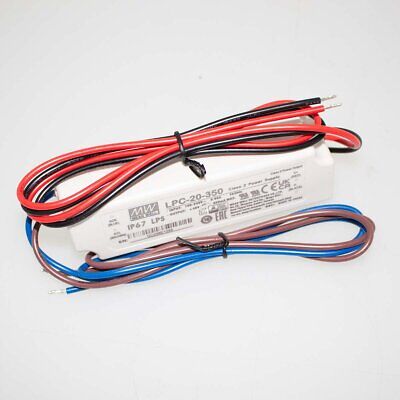 MeanWell Led Driver CC LPC-20-350 IP67 Output 17W 48V 350mA Input 100-240V