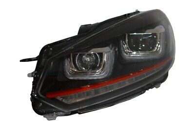 Coppia Fari Fanali Golf 6 VI 2008> 2013 (tipo Golf 7) 3D LED DRL Design a U LED
