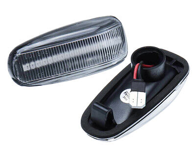 Kit Freccia Laterale a Led Side Marker Lente Trasparente Luce Bianco Per
