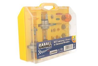 Kit Lampade Ricambio Emergenza Alogena Auto Bulbset 2X H4 12V 4 Fusibile 17 PEZZ