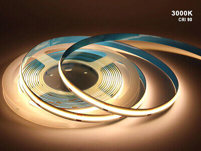 24V Bobina Led COB 10W/M 120LM/W 1200LM/M Bianco Caldo 3000K CRI 90 IP20 <table
