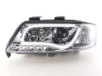Coppia Fari Fanali Anteriori Tuning Dayline Luci Diurne DRL A6 4B 97-01 cr