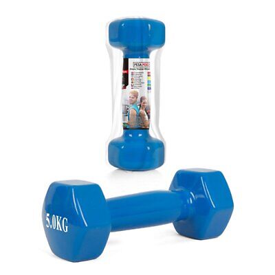 Ghisa Manubrio per Palestra Ricoperto di Gomma 5 Kg <ul><li>Manubri Rivestiti