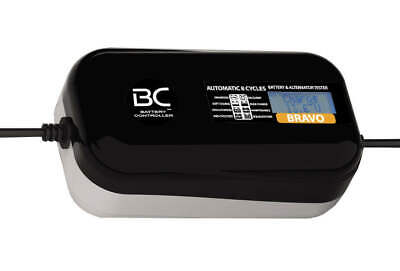 BC Bravo 2000 Caricabatteria e Tester 12V Display LCD Multilingua Voltmetro Dig