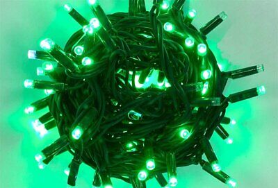 Catena Luminosa di Luci Led IP65 10 Metri Con 100 Filo Nero Luce Verde