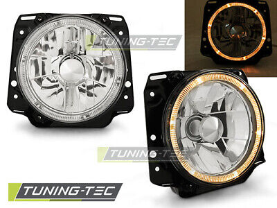 HEADLIGHTS ANGEL EYES CHROME fits GOLF II 2 08.83-08.91