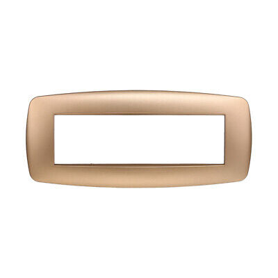 ETTROIT Placca Slim Serie Space 7P Colore Oro Compatibile Con Bticino Living
