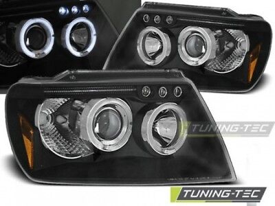 Coppia Fari Fanali Tuning GRAND CHEROKEE 99-05.05 ANGEL EYES Nero