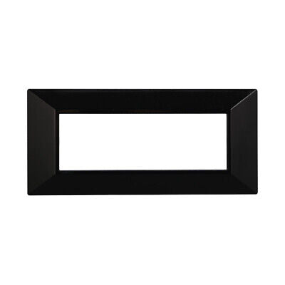 ETTROIT Placca Piramide Serie Moon 6P Colore Nero Compatibile Con Bticino