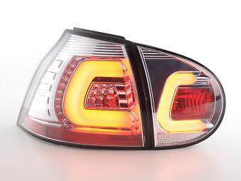 Coppia Fari Fanali Posteriori Tuning LED LTI Golf 5 03-08 cromato