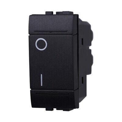 ETTROIT Interruttore Bipolare 0-1 16A Colore Nero Compatibile Con Bticino