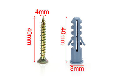 Kit 10 pcs Tasselli &Oslash;8x40mm Con Viti 4x40mm <ul><li>Kit Ø8x40mm