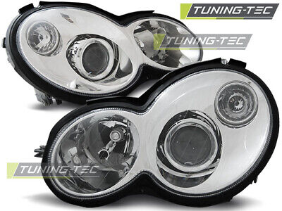 HEADLIGHTS CHROME fits CL203 C-KLASA 00-04