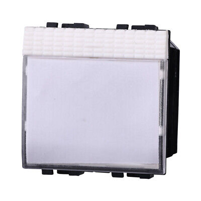 ETTROIT Pulsante Targa Portanome 2P 2M Campanello Colore BIANCO Compatibile Con