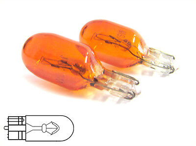 COPPIA Lampada Lampadina Luce AUTO/SCOOTER T10 WY5W 12V W2.1x9.5d ARANCIONE