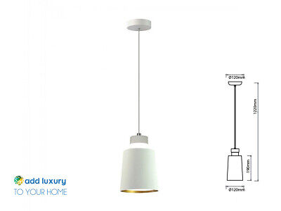 Lampadario Led a Sospensione Coppa Campana in Metallo 7W 4000K Colore Bianco Co