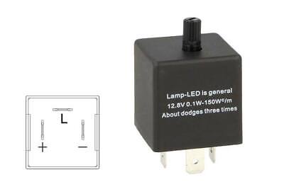 Flasher Led Lampeggiatore Rele Relay Frequenza Regolabile 3 Pin 12V CF13 Per Fr