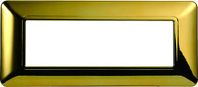 ETTROIT Placca Plastica Serie Solar 6P Colore Oro Lucido Compatibile Con