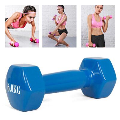 Ghisa Manubrio per Palestra Ricoperto di Gomma 6 Kg <ul><li>Manubri Rivestiti