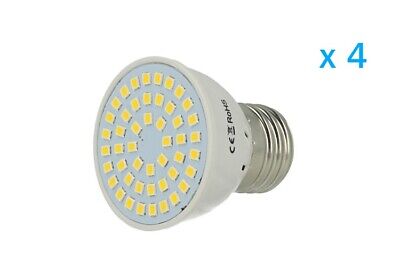 4 PZ Lampade Led E27 Spot 3W=30W Bianco Caldo Diametro 50mm Con 48 smd 2835 <p