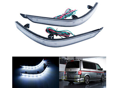 Kit 2 Fanali Posteriori A Led Trasparente Con Luce Rosso Bianco Per Multivan