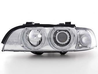 Coppia Fari Fanali Anteriori Tuning Angel Eyes serie 5 E39 cromato xeno