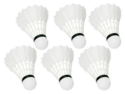 6 Pezzi Volano Badminton Piuma Oca <ul><li>realizzato con 16 di d'oca
