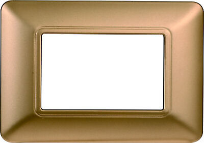 ETTROIT Placca Plastica Serie Solar 3P Colore Oro Compatibile Con Bticino Matix