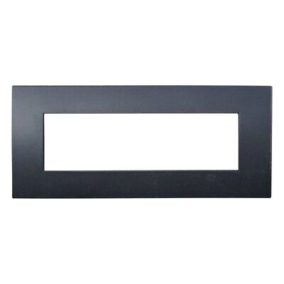 ETTROIT Placca Plastica Serie Venus 7P Colore Nero Compatibile Con Vimar Arke