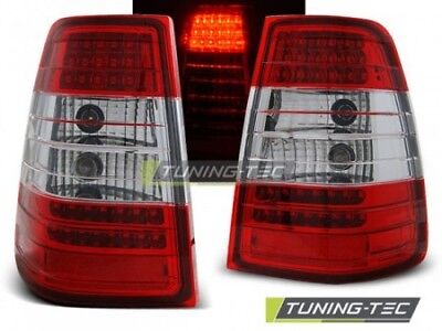 Coppia Fari Fanali Tuning W124 Classe E KOMBI 09.85-95 Rosso/Bianco LED