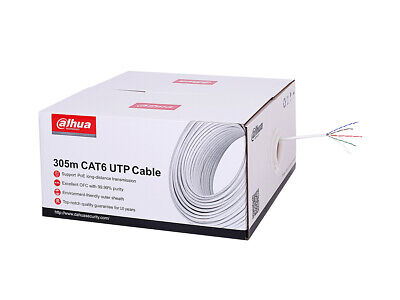 Matassa Bobina Cavo Di Rete UTP Ethernet CAT6 305m Grigio DAHUA PFM920I-6UN-N