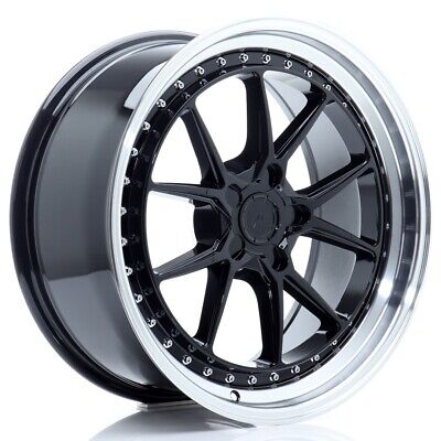 Cerchi JR JR39 19x8,5 ET15-35 5H BLANK Glossy Black c/Machined Lip