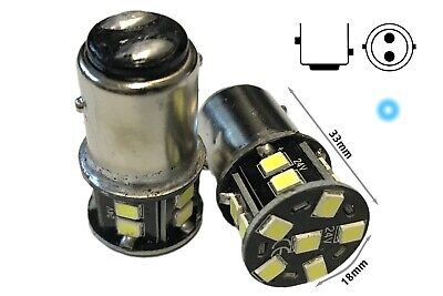 24V Lampada Led BAY15D 1157 P21/5W Bianco Freddo 16 Smd 2835 No Polarita 360