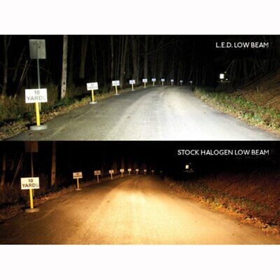 Coppia Fari Fanali anteriori tuning Auto Moto  LED rotondi 7" 9-36V cromati