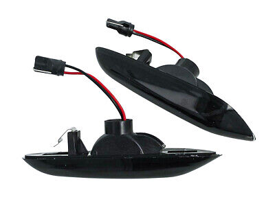 Kit Freccia Laterale a Led Side Marker Lente Nero Fume Luce Bianco Per E46