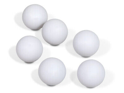 6 Pezzi Palline Ping Pong Colore Bianco Diametro 40mm <ul><li>Palla pongo Senza