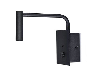Applique Lampada Led Da Parete Hotel Per Lettura 3W 3000K Con Interruttore e Ca