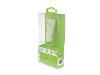 Caricabatteria Alimentatore Da Auto Con Doppio Porte USB 5V 1A e 2,1A Per