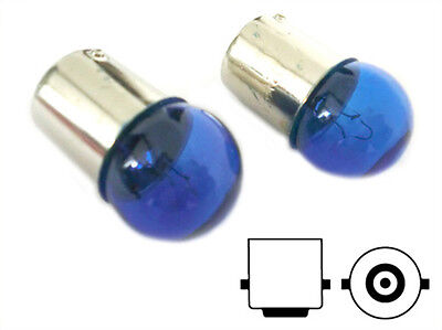 Coppia Lampade Lampadine AUTO/SCOOTER G18 BA15S R10W 12V 10W RICAMBIO Azzurro