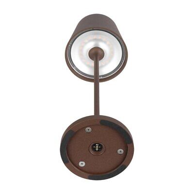 Lampada LED da Tavolo 2W Colore Marrone in Alluminio con caricatore Wireless e