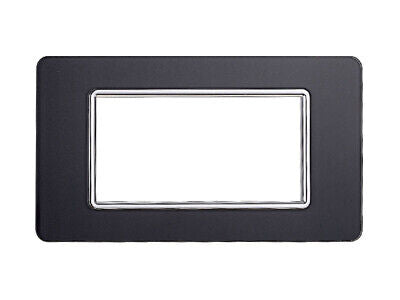ETTROIT Placca In Vetro Serie Starlight 4P Colore Acciaio Scuro Compatibile Con