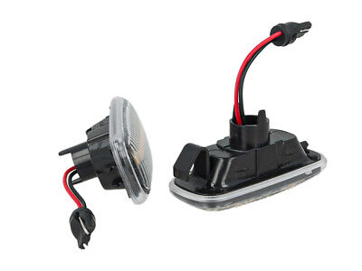 Kit Freccia Laterale a Led Side Marker Lente Trasparente Luce Arancione Per