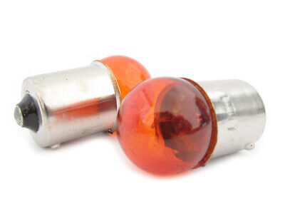 Blister 2 Lampade Sferica RY10W BAU15S 12V 10W Arancione Amber Per Luci Frecce