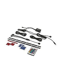 Kit Luci Ambientali Interne Abitacolo LED RGB 16 colori OSRAM LEDINT201-SEC 12V