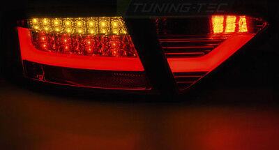 Coppia Fari Fanali Posteriori Tuning A5 2007-2011 LTI ROSSI FIBRA LED BAR