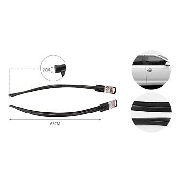 2 Pezzi Guarnizione Portiera Auto Universale 65cm X Nero