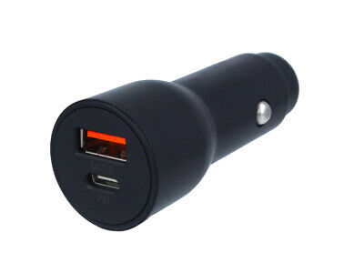 Caricatore Da Auto 2 Porte USB C PD USB-A QC3.0 Ricarica Rapido Massimo 18W