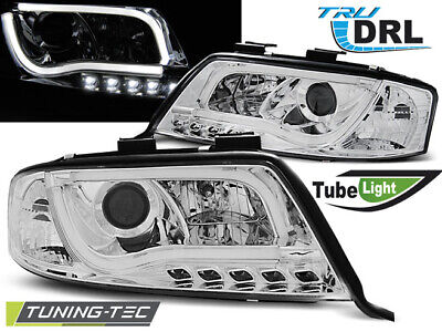FARI TUBO LUCE DRL CROMATI per A6 06.01-05.04