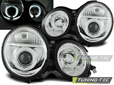 HEADLIGHTS ANGEL EYES CHROME fits W210 E-KLASA 95-05.99