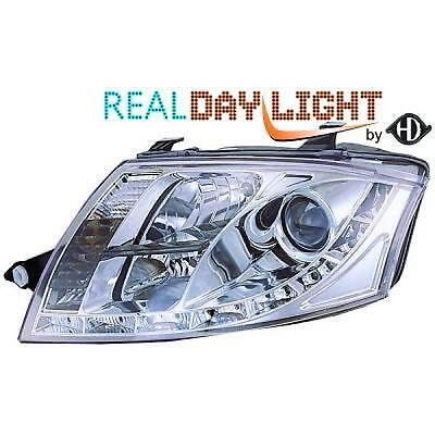 Coppia fari fanali anteriori TUNING TT 98-05 chrome con Dayline a LED o